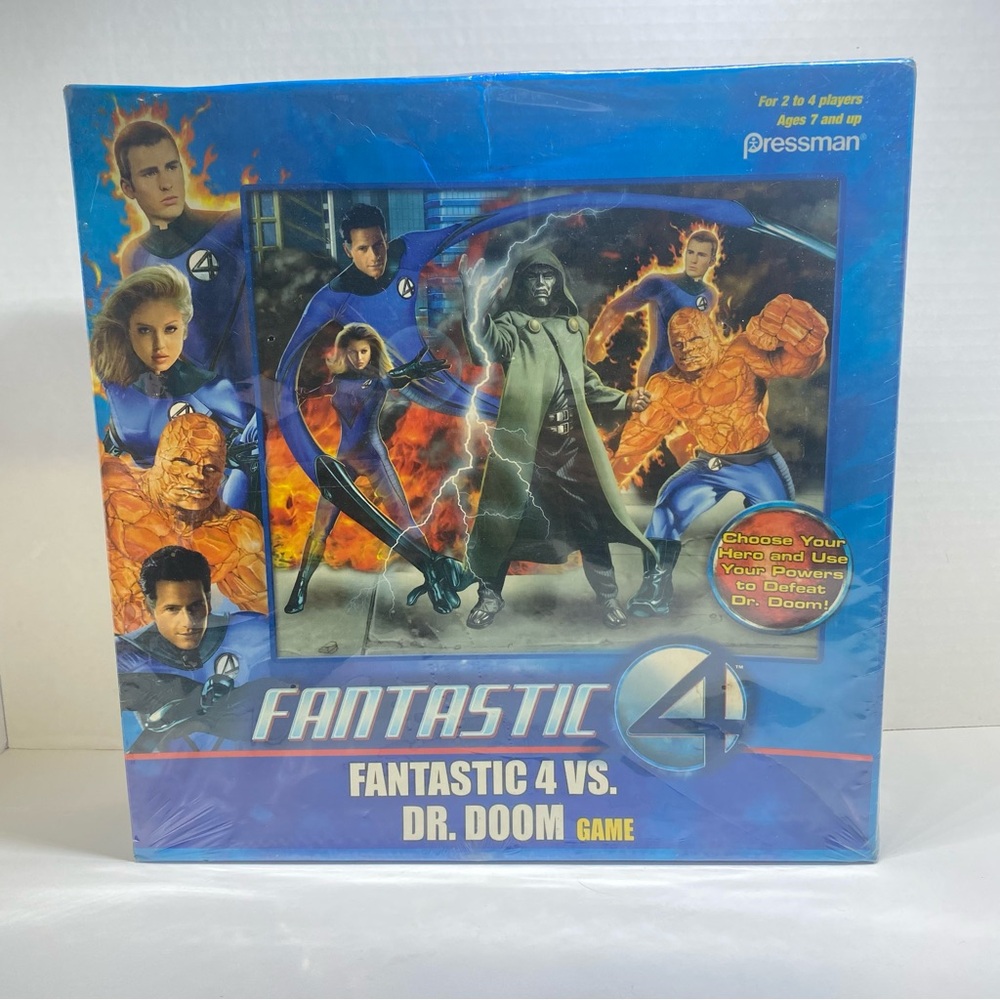 NEW Fantastic 4 Board Game Fantastic 4 vs Dr. Doom 2005 Marvel Pressman Co